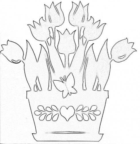 Вытыканка весенние цветы