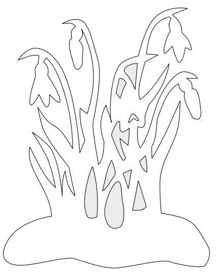 Весенние трафареты на окна