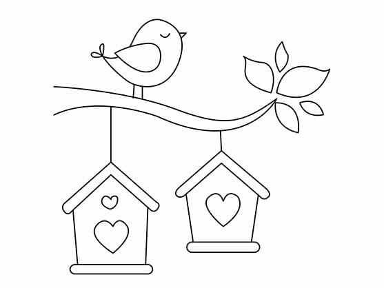 Кормушка для птиц трафарет