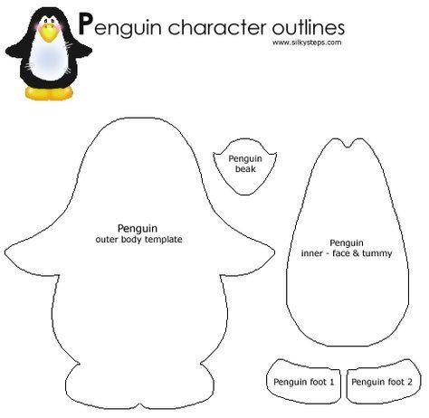 Пингвин из фетра выкройка
