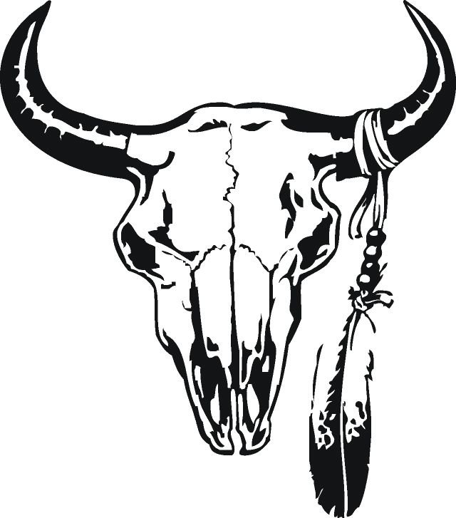 Череп быка эскиз