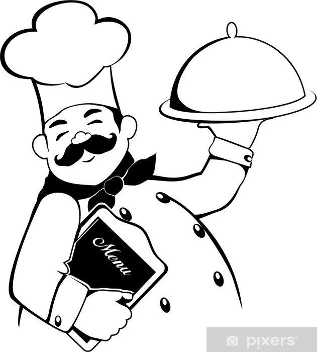 Трафарет повара на кухне