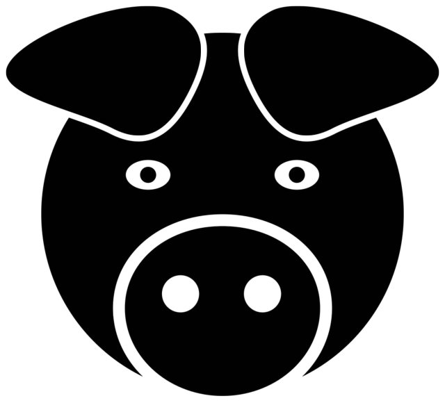 Поросенок трафарет