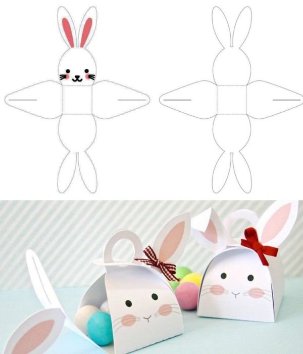 Зайка из бумаги