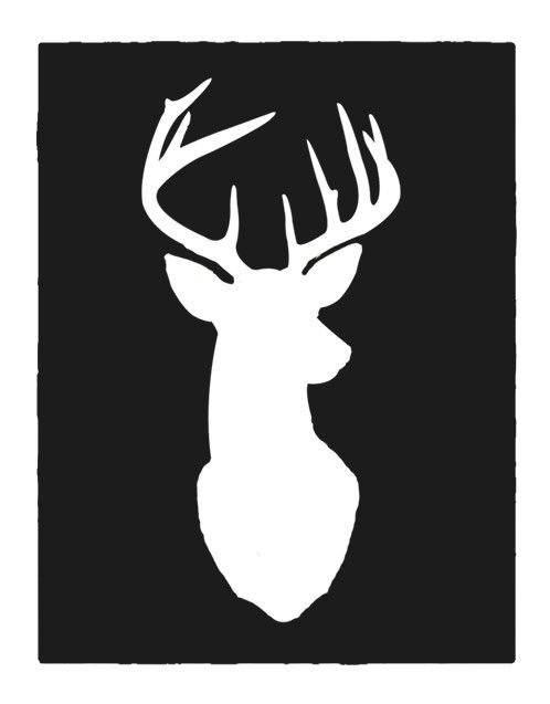 Силуэт головы оленя