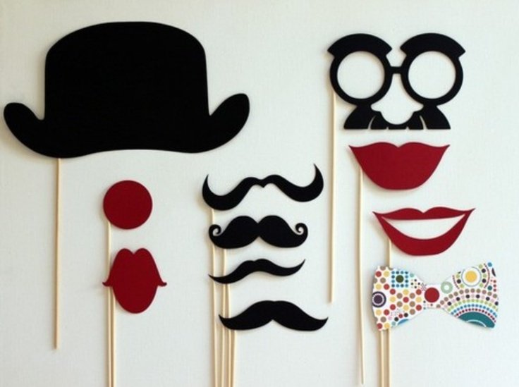 Усы на палочке для фотосессии