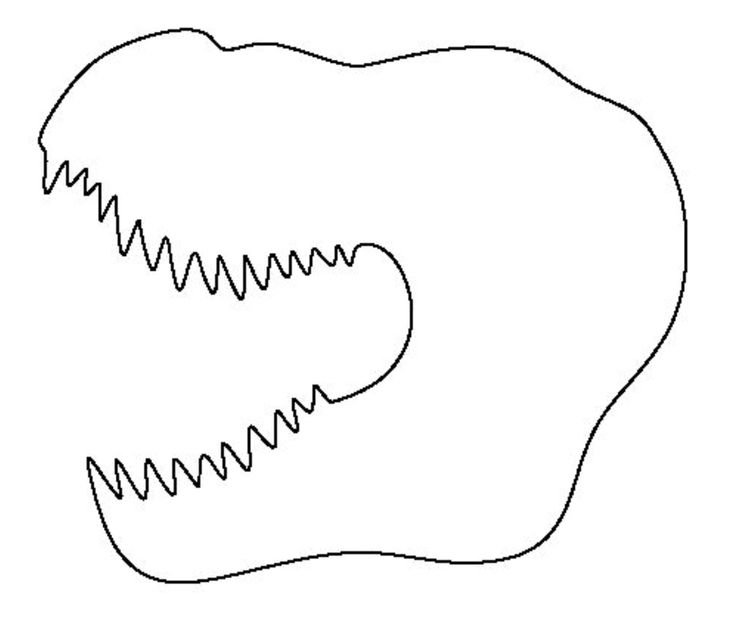 Шаблон динозавра для аппликации