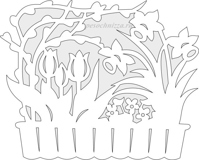 Весенние вырезалки на окна