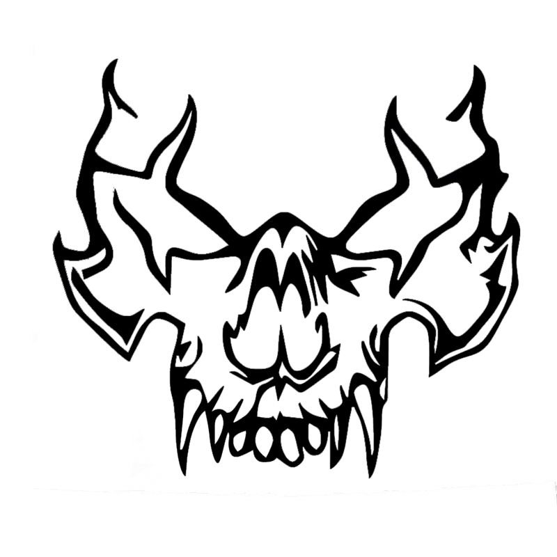 Череп с клыками эскиз