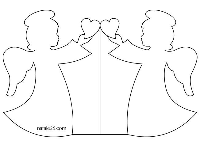 Ангел шаблон для вырезания