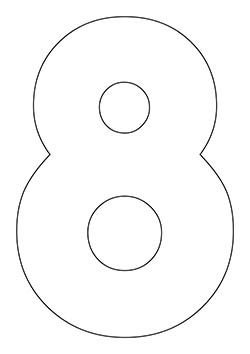 Трафарет цифры 8 для вырезания