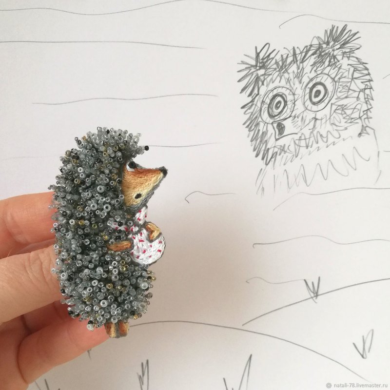 Ёжик в тумане поделка из природного материала