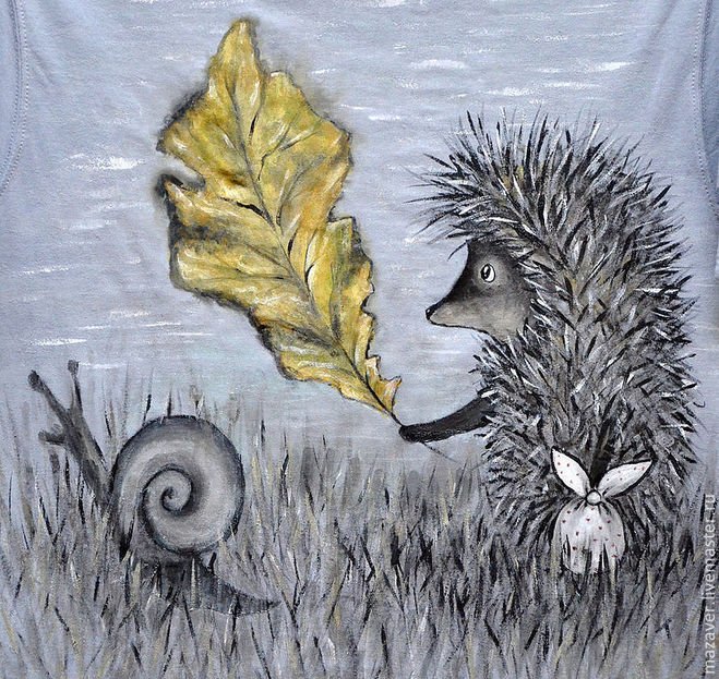 Иллюстрация к сказке Ежик в тумане