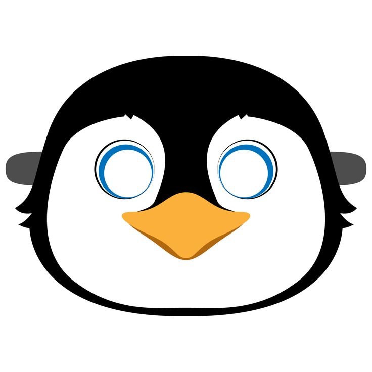 Маска пингвина шаблон