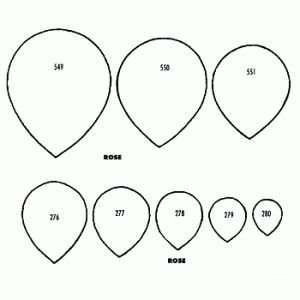 Трафарет лепестков розы