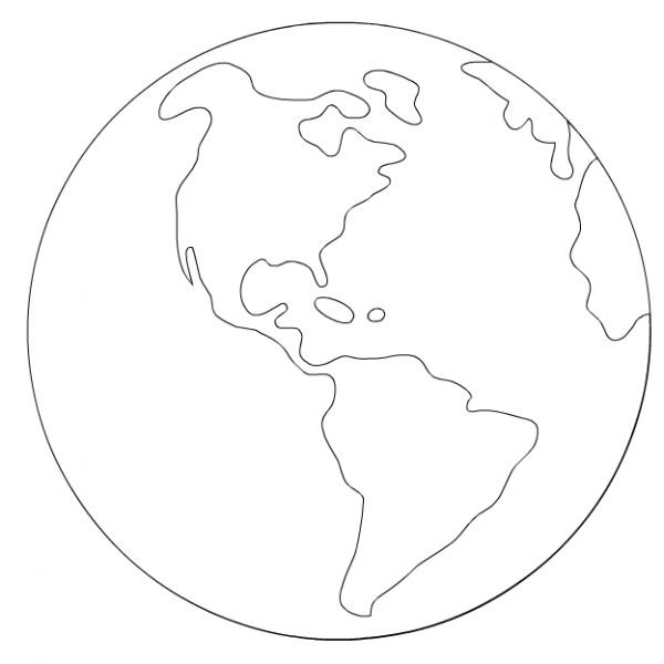 Трафарет земли для детей