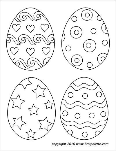 Яйца на Пасху раскраска