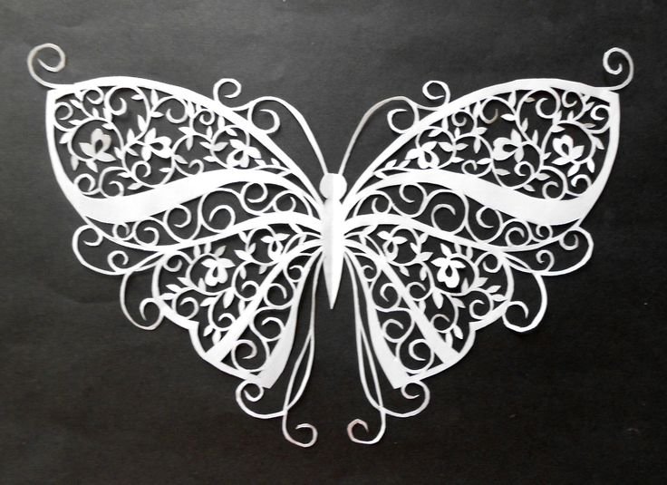 Ажурные бабочки для вырезания