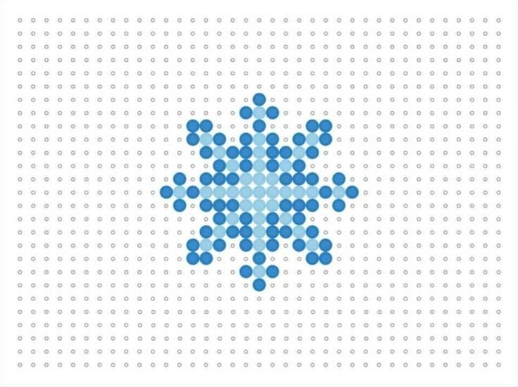 Снежинка из Аква Бидс