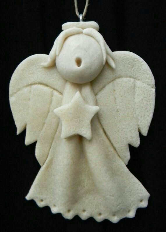 Рождественский ангел из соленого теста