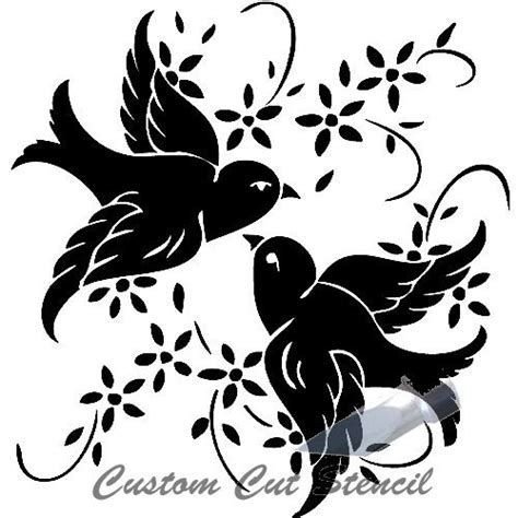Трафареты птичек для декора