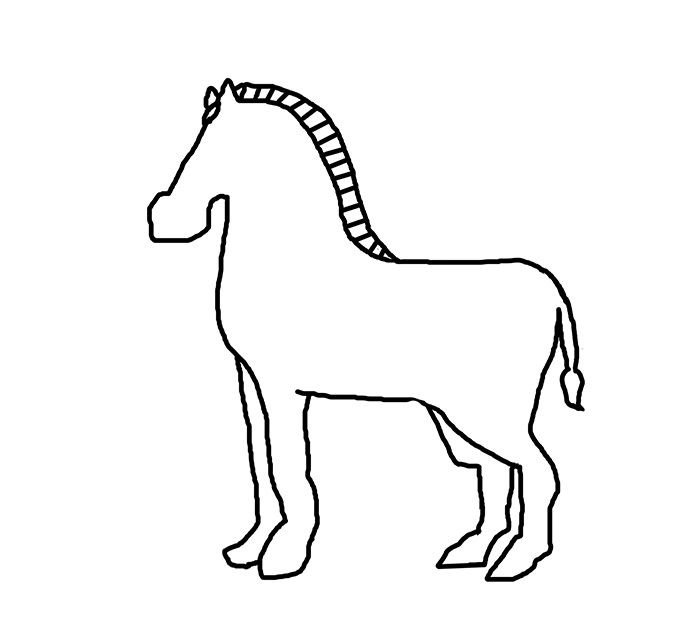 Контуры животных для детей