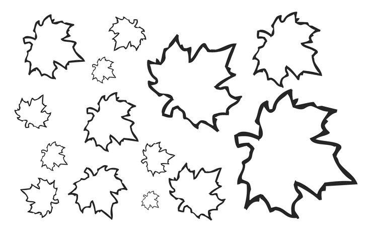 Кленовый лист трафарет для вырезания