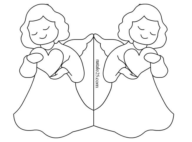 Ангел трафарет для вырезания