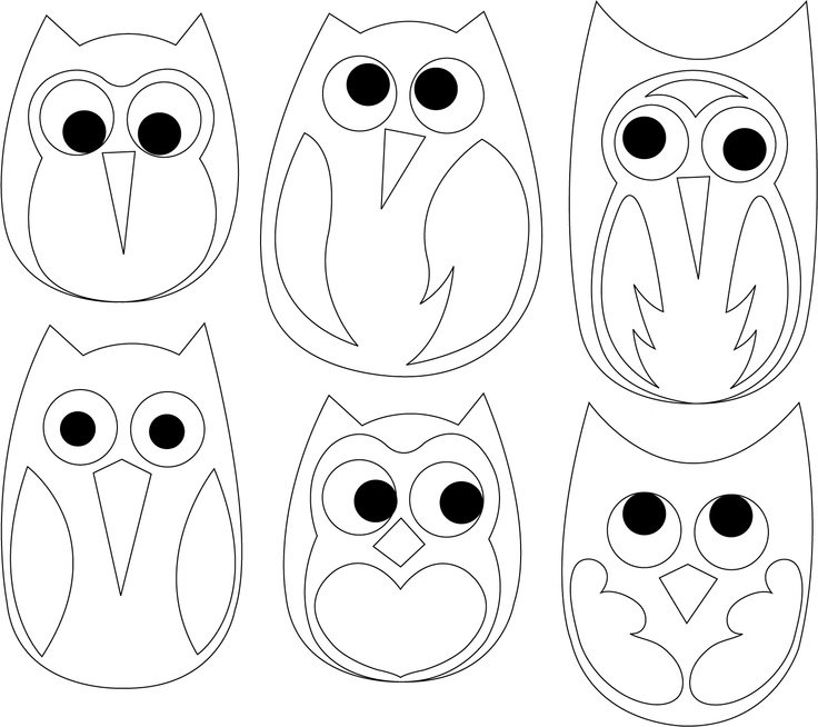 Сова трафарет