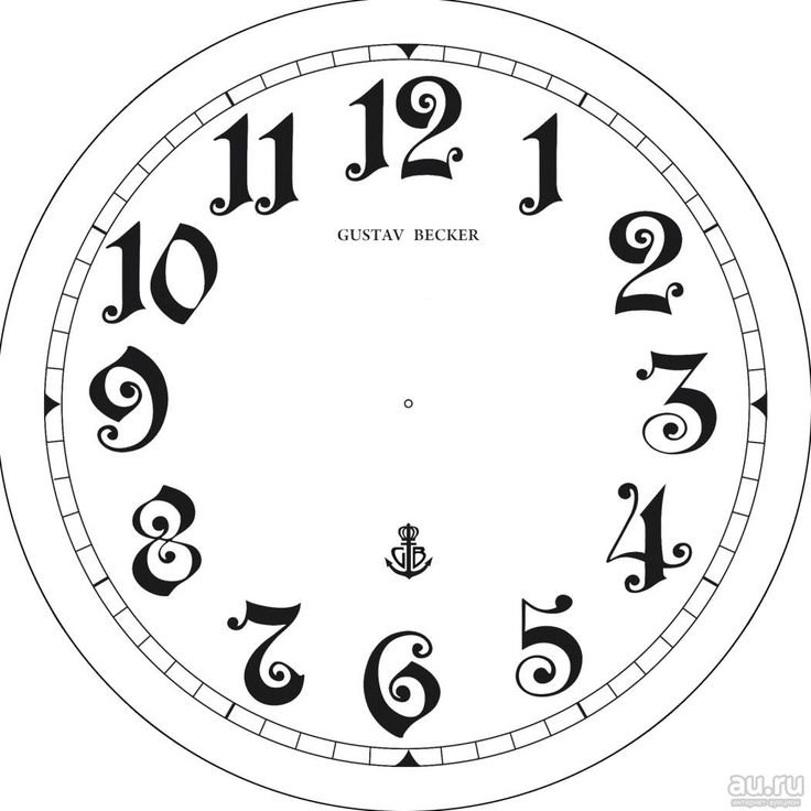 Циферблат часов для печати
