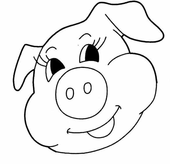 Поросенок раскраска