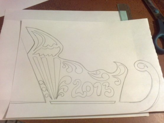 Узоры на сани Деда Мороза