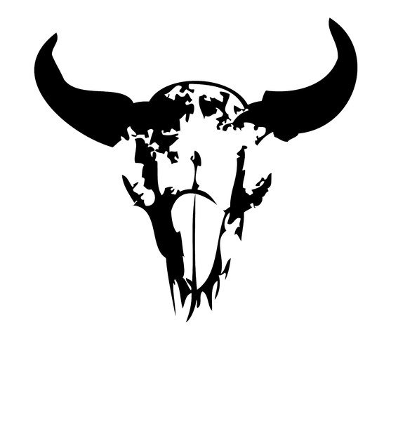 Череп быка тату эскиз