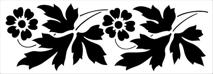 Трафареты цветов на стену