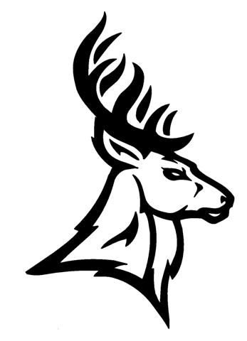 Олень в профиль