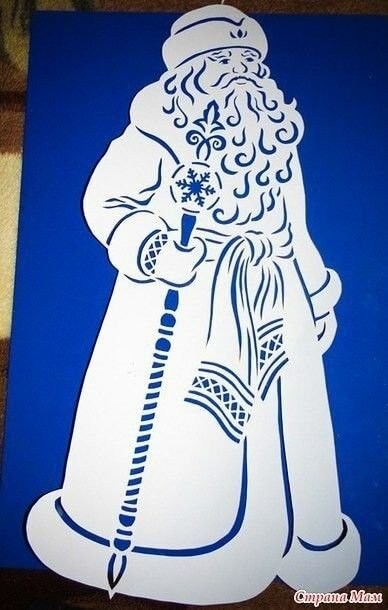 Вырезать дет Мороза и Снегурочки