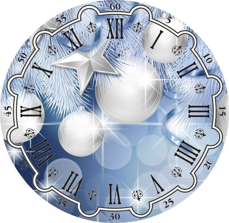 Новогодние цифры для часов