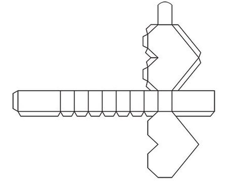 Шаблон объемного сердца