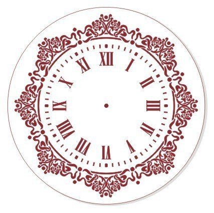 Циферблат часов трафарет