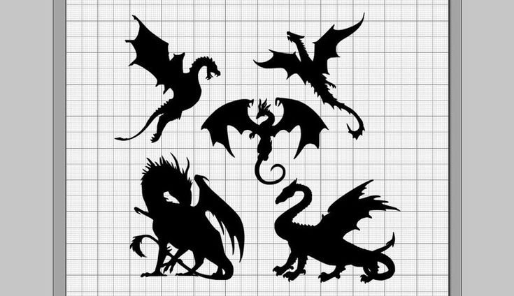 Силуэт дракона