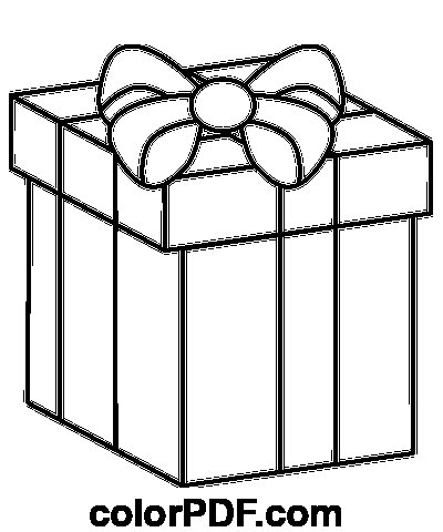 Подарок раскраска