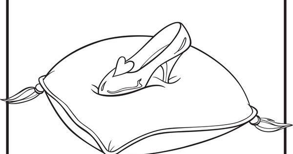 Туфелька Золушки раскраска