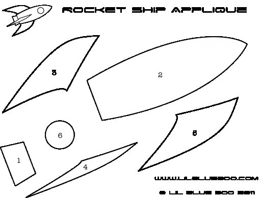 Ракета шаблон для аппликации
