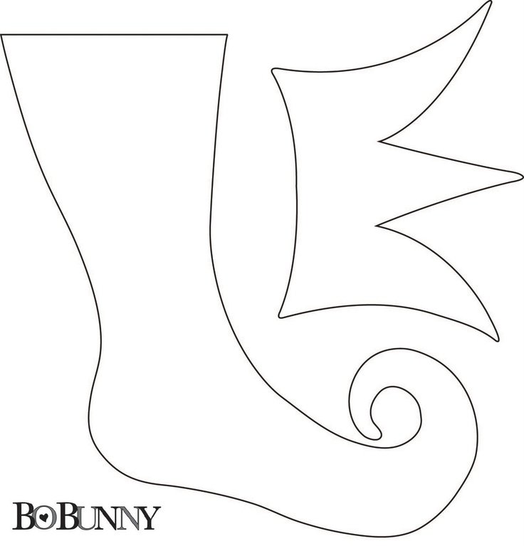 Лекало новогоднего сапожка