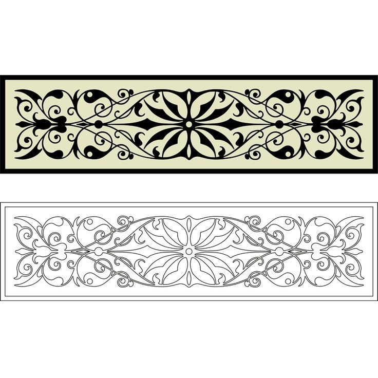 Кубачинский узор вектор