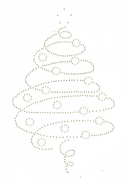 Изонить елка шаблон