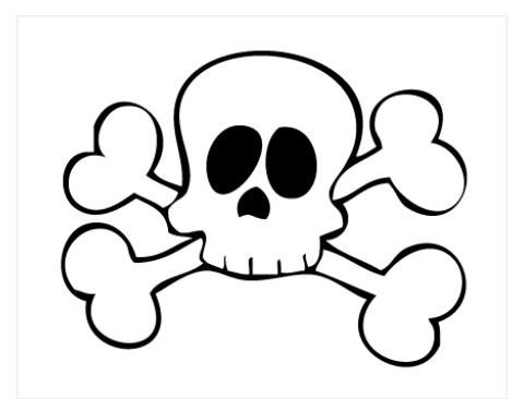 Пиратский череп раскраска