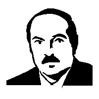 Лукашенко черно белый портрет