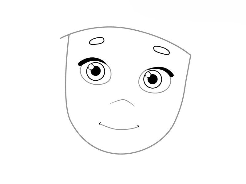 Шаблон лица без волос для детей