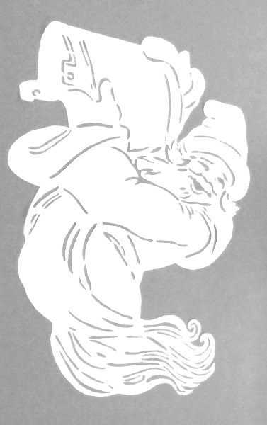 Вырезалки Деда Мороза с ведром